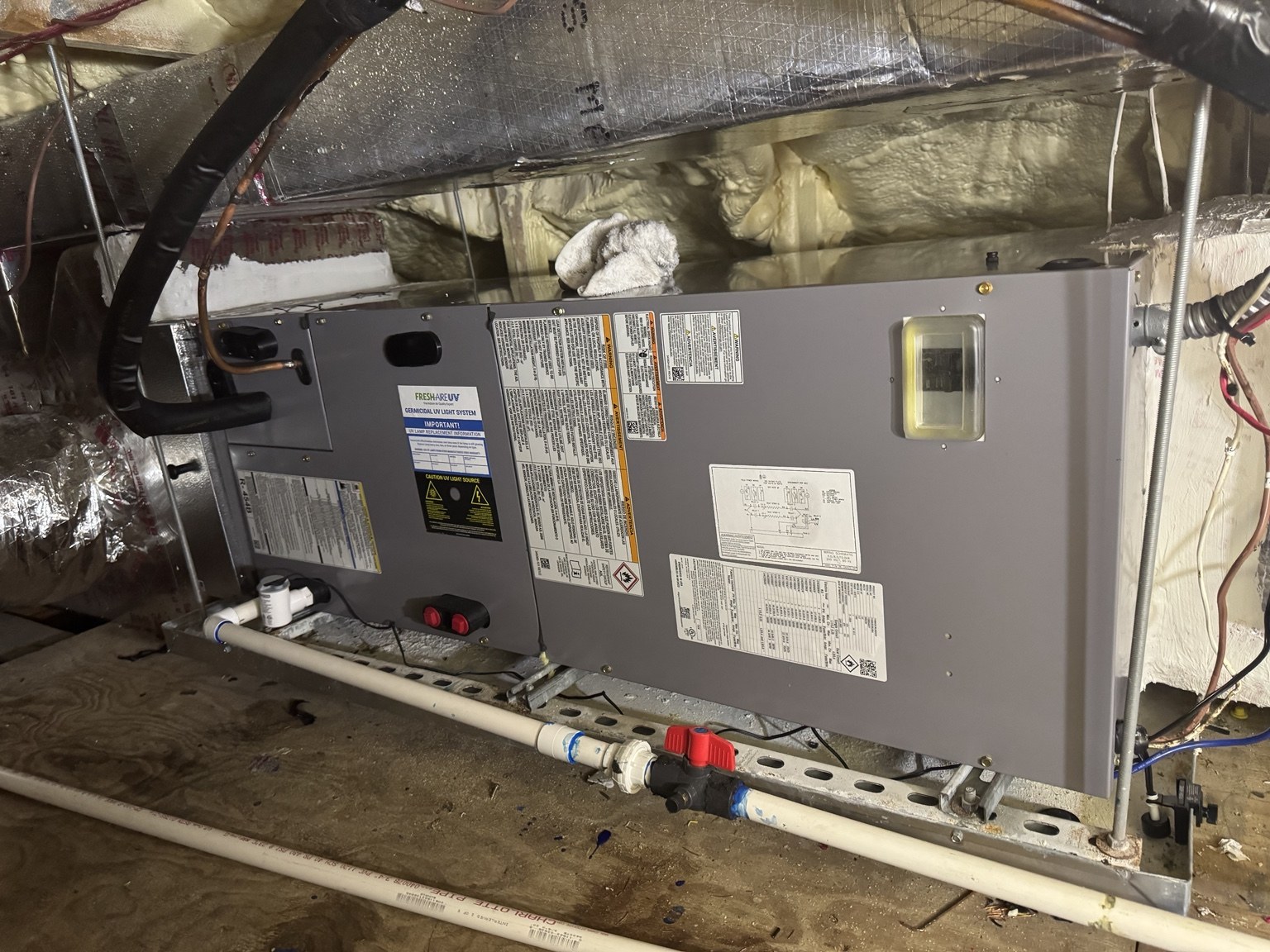 Clean air handler installation